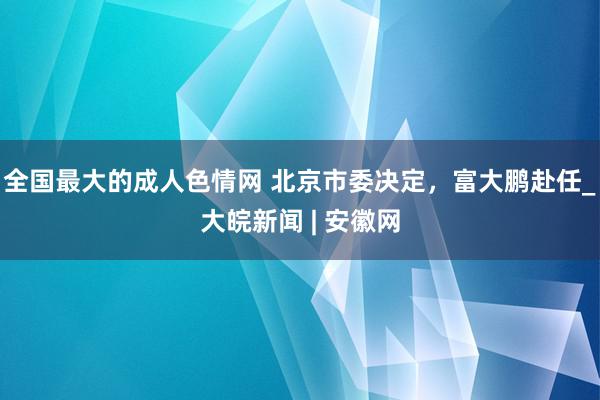 全国最大的成人色情网 北京市委决定，富大鹏赴任_大皖新闻 | 安徽网