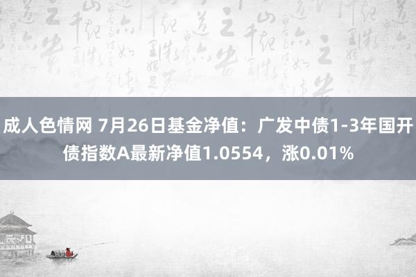 成人色情网 7月26日基金净值：广发中债1-3年国开债指数A最新净值1.0554，涨0.01%