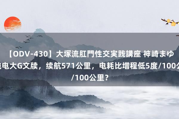 【ODV-430】大塚流肛門性交実践講座 神崎まゆみ 纯电大G文牍，续航571公里，电耗比增程低5度/100公里？