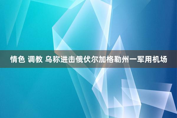 情色 调教 乌称进击俄伏尔加格勒州一军用机场