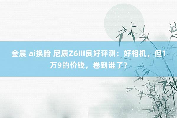 金晨 ai换脸 尼康Z6III良好评测：好相机，但1万9的价钱，卷到谁了？